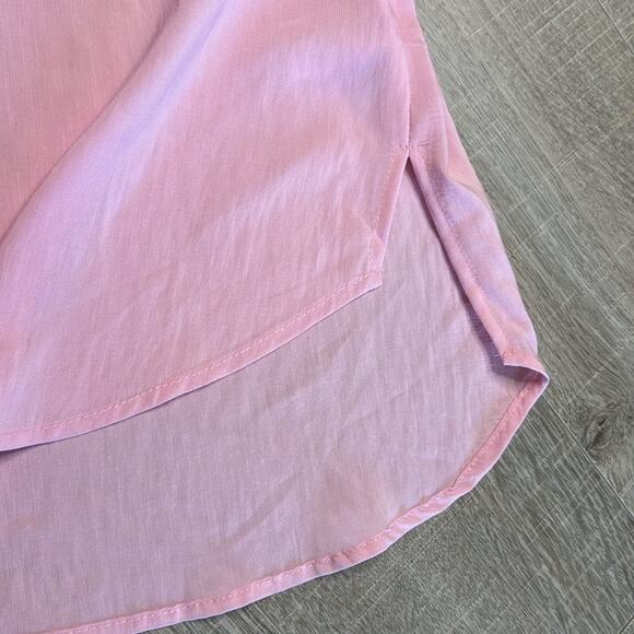 MILLIBON Women’s Pink Button Front Long Sleeve Shirt - Picture 6 of 8